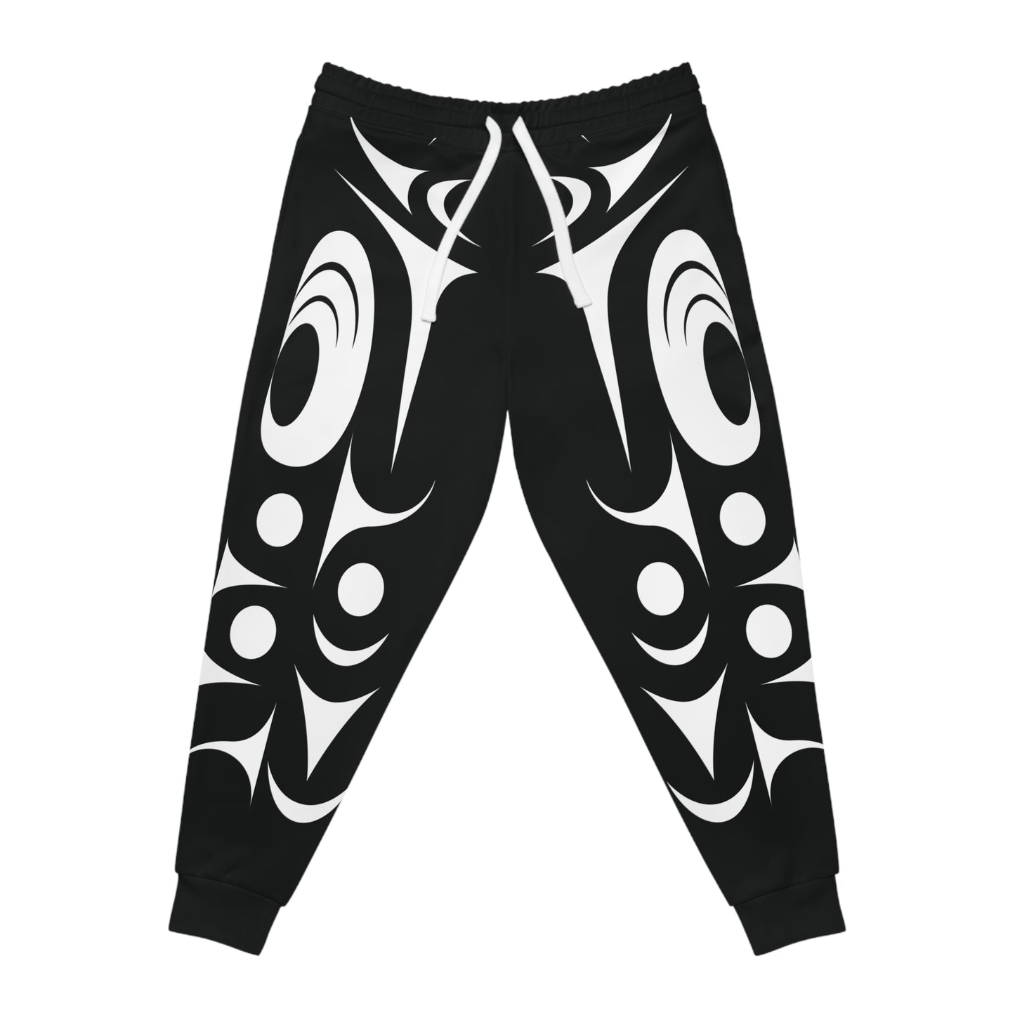 Unisex Black and White Athletic joggers designed by Joshua Watts