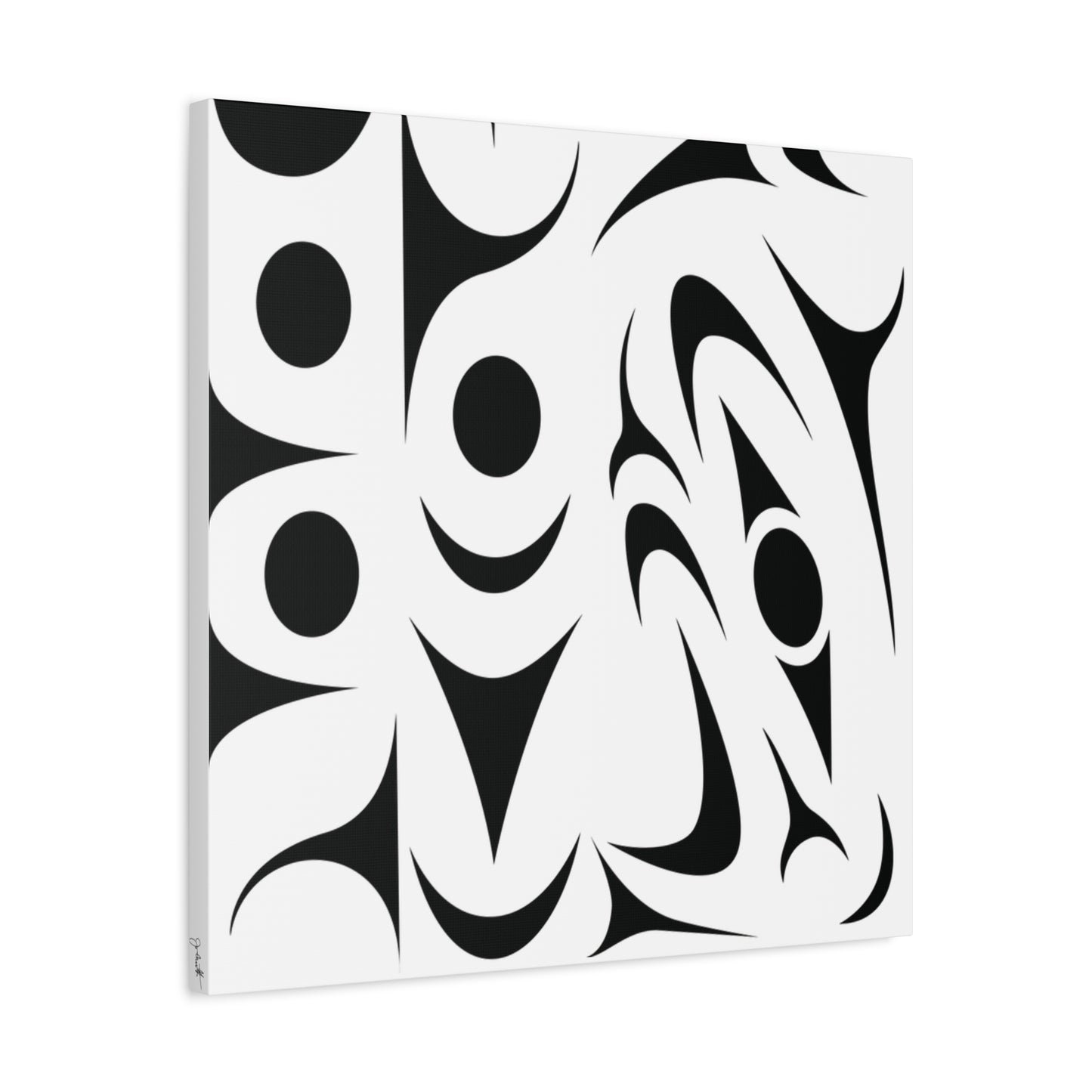 Copy of Tribal Circle Shark Canvas Art – Black Nautical Tribal Wall Decor