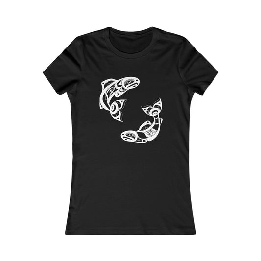 Women’s Fit T-Shirt with “Salmon” design by Joshua Watts