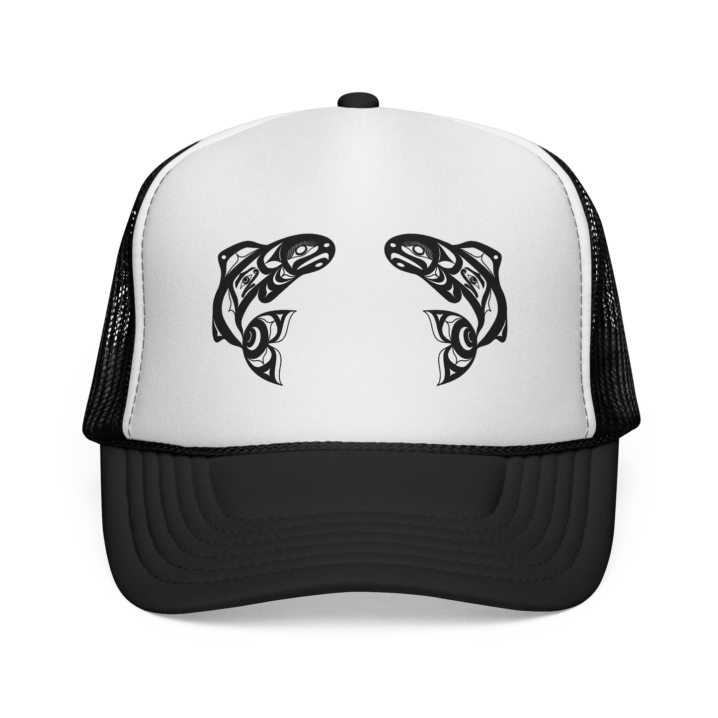 Salmon Design Trucker Hat by Joshua Watts