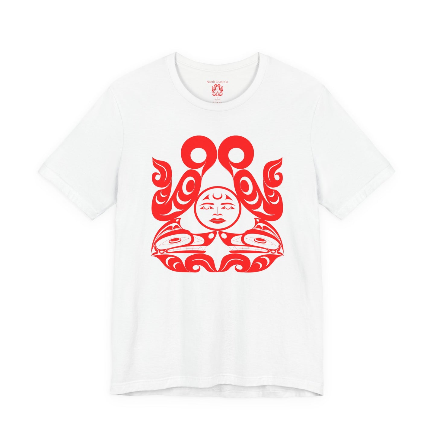 Unisex T-shirt with “Tsuu-Baa-Asaxt Wolves” design by Joshua Watts