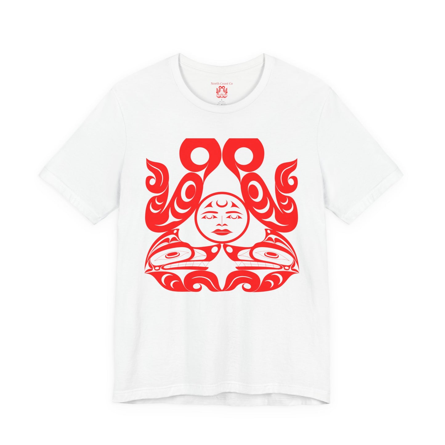 Unisex T-shirt with “Tsuu-Baa-Asaxt Wolves” design by Joshua Watts