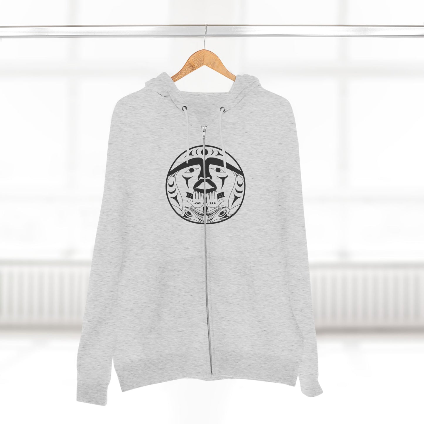 Unisex Zip Hoodie with “Xwechtaal” design by Joshua Watts
