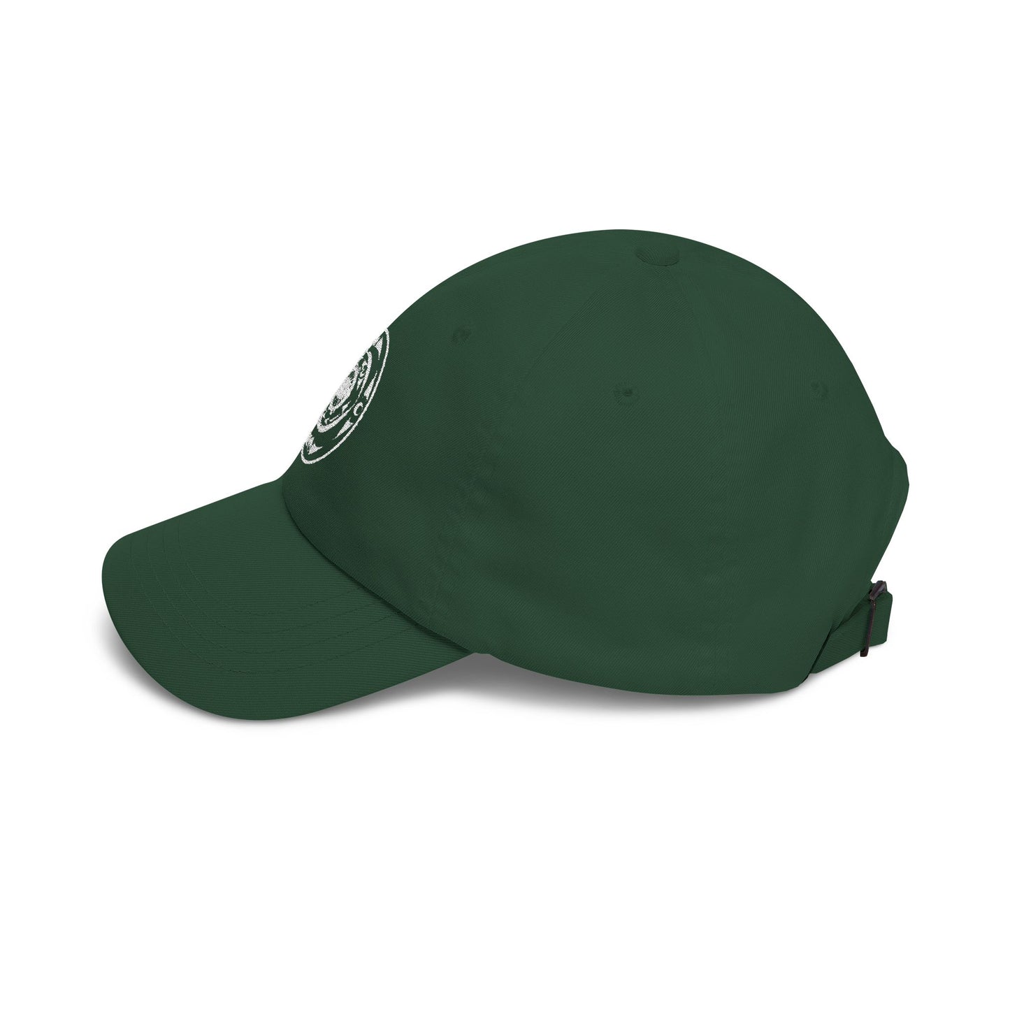 Distressed Coastal Wave Dad Cap — Beige Embroidered Circle Logo Hat