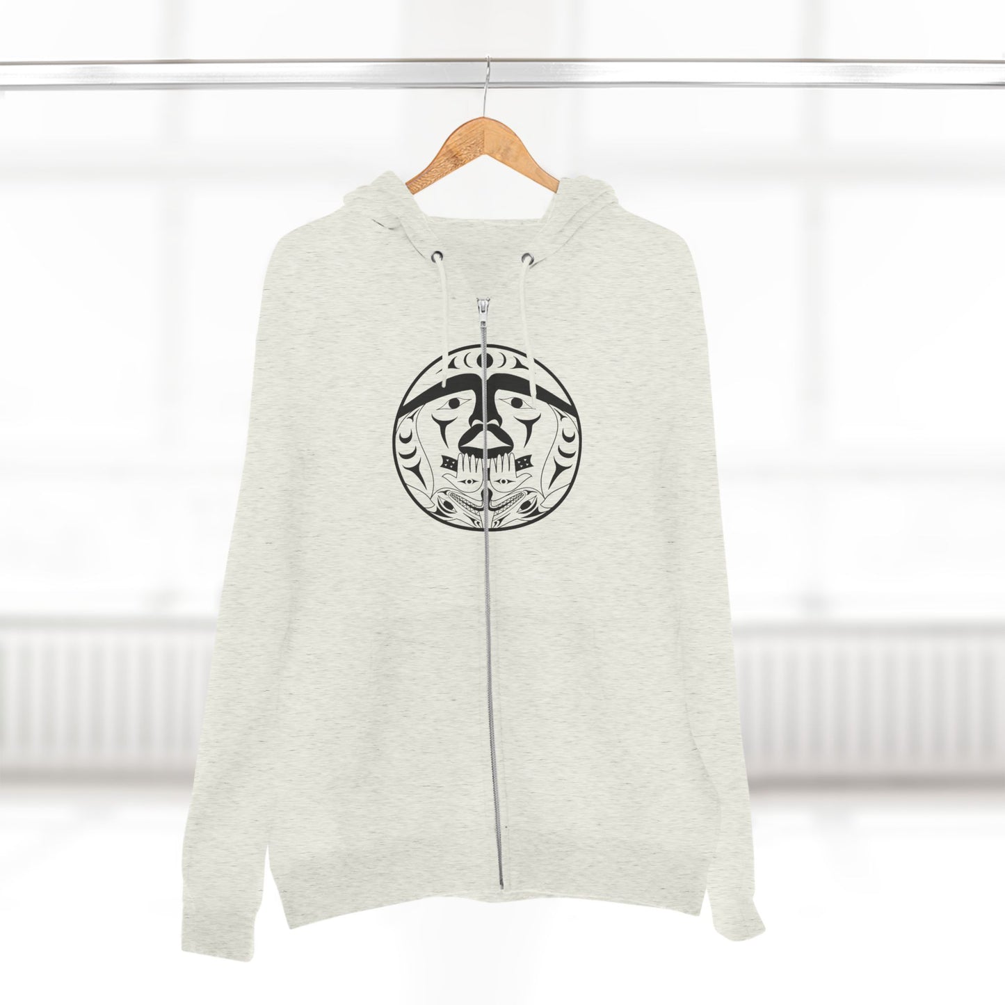 Unisex Zip Hoodie with “Xwechtaal” design by Joshua Watts