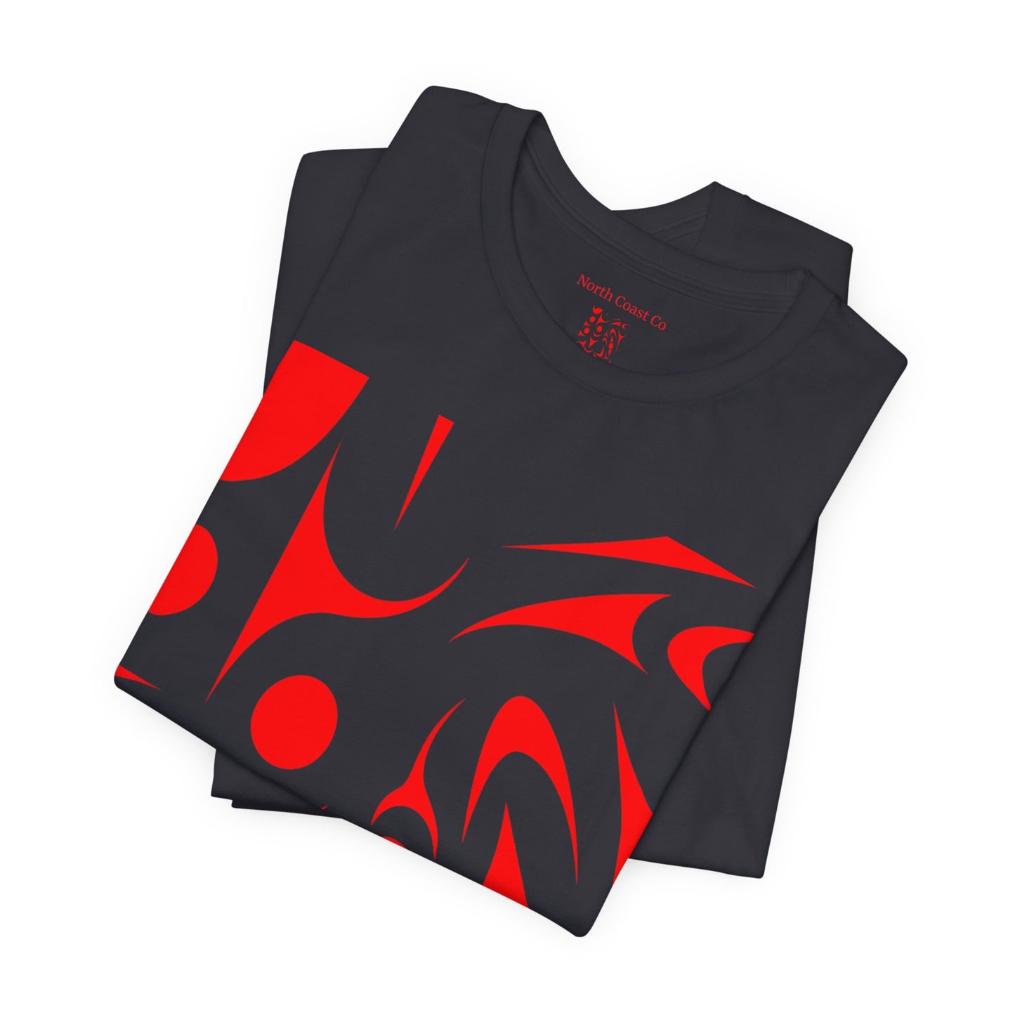 Unisex T-shirt with red Thunderbird design by Joshua Watts