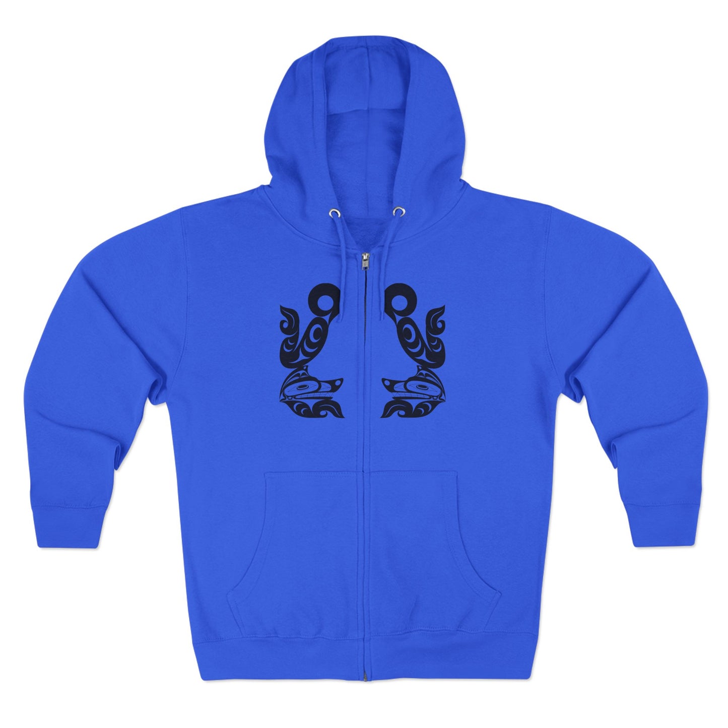 Unisex Zip Hoodie with “Tsuu-Baa-Asaxt Wolves” design by Joshua Watts