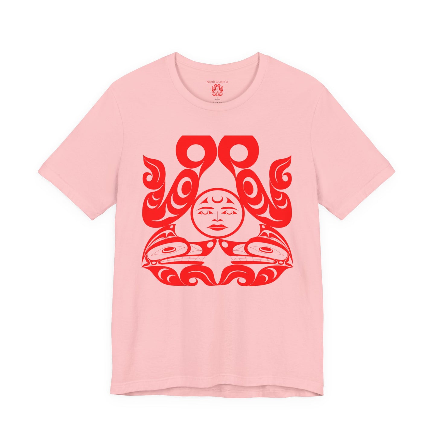 Unisex T-shirt with “Tsuu-Baa-Asaxt Wolves” design by Joshua Watts