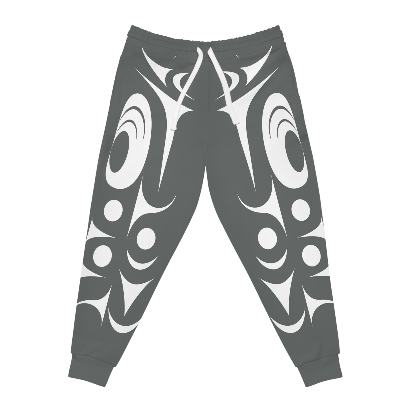 Unisex Dark Grey and White Athletic joggers designed by Joshua Watts