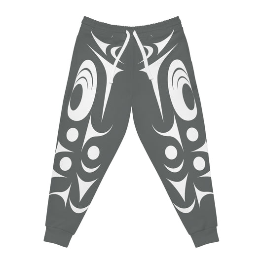 Unisex Dark Grey and White Athletic joggers designed by Joshua Watts