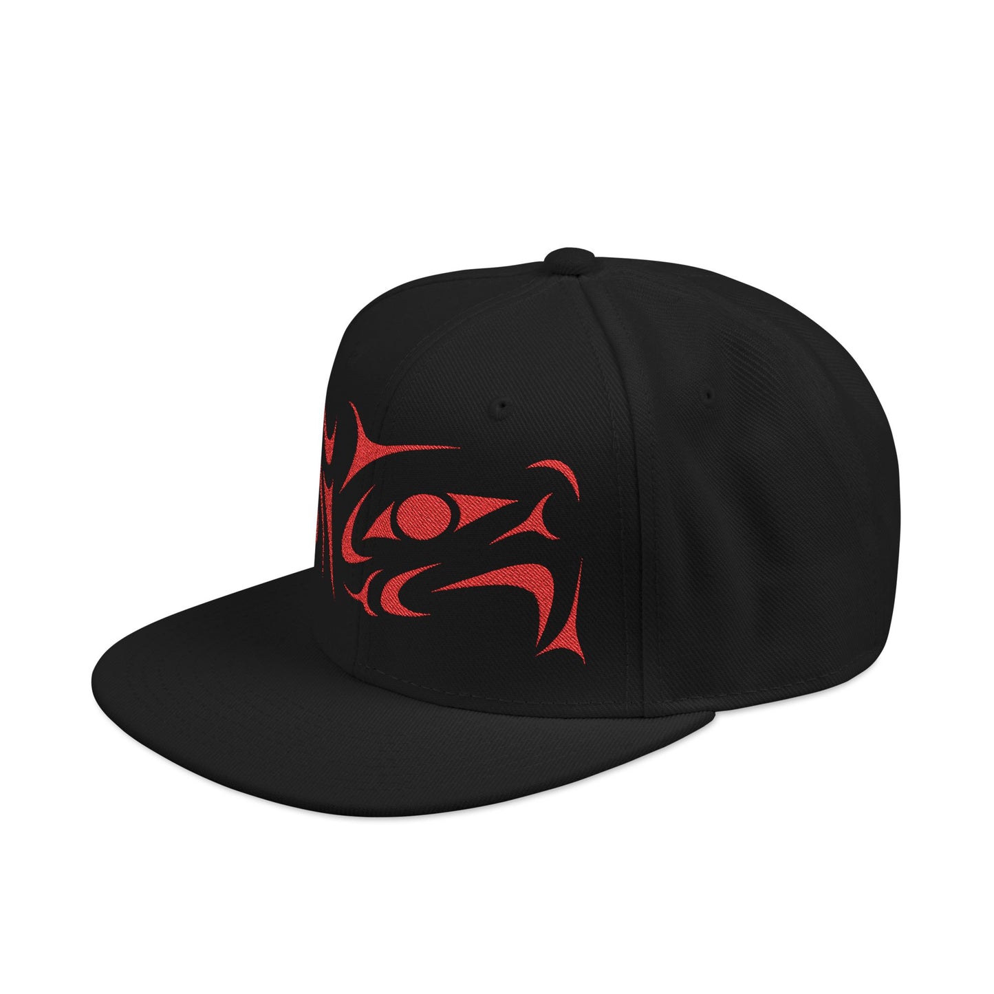 Embroidered Snapback Cap with Red Thunderbird design by Joshua Watts