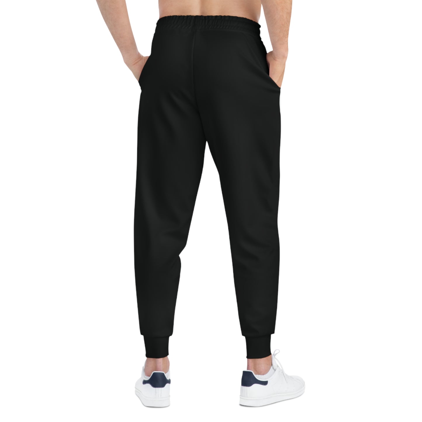 Unisex Black and White Athletic fit Joggers designed by Joshua Watts