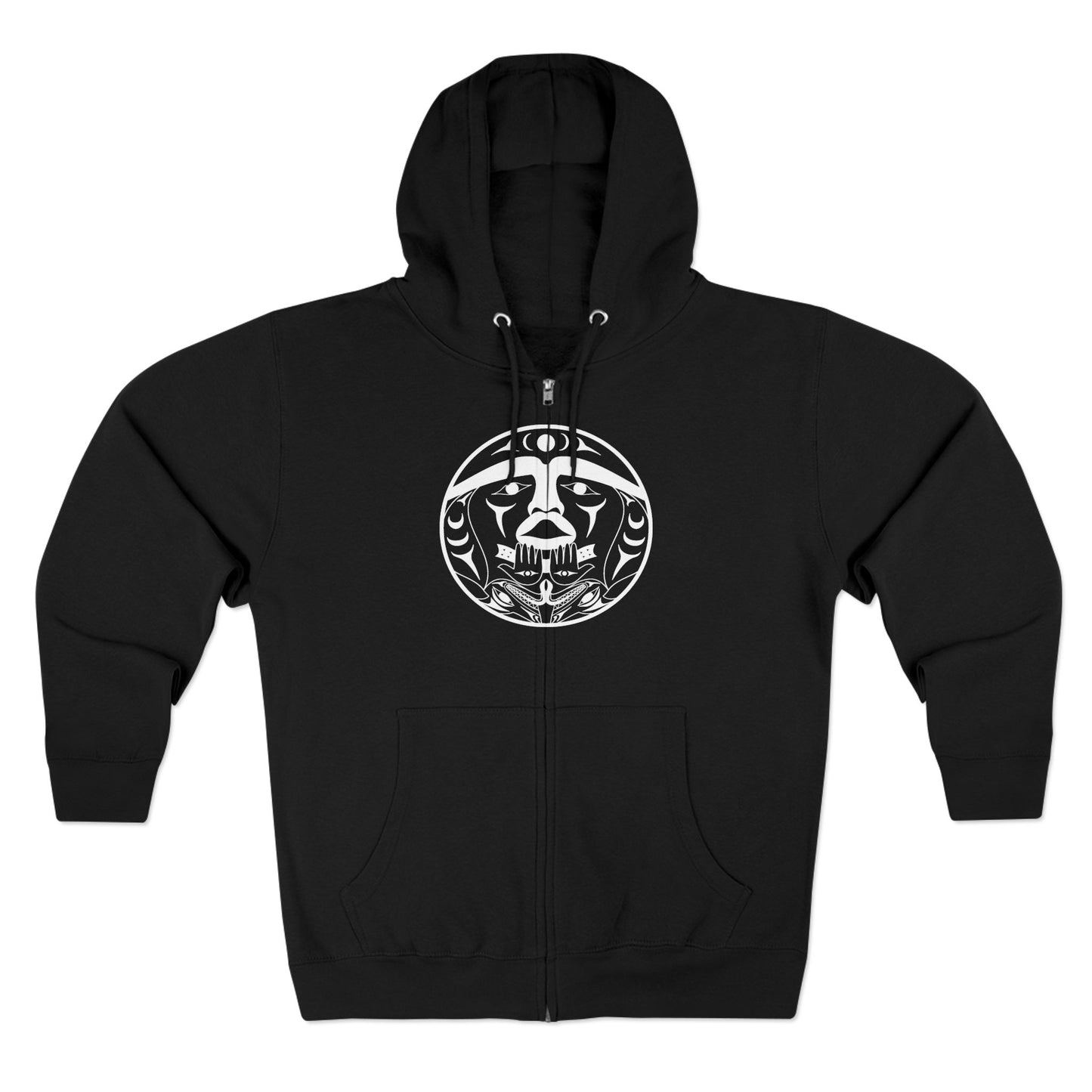 Unisex Zip Hoodie with “Xwechtaal” design by Joshua Watts