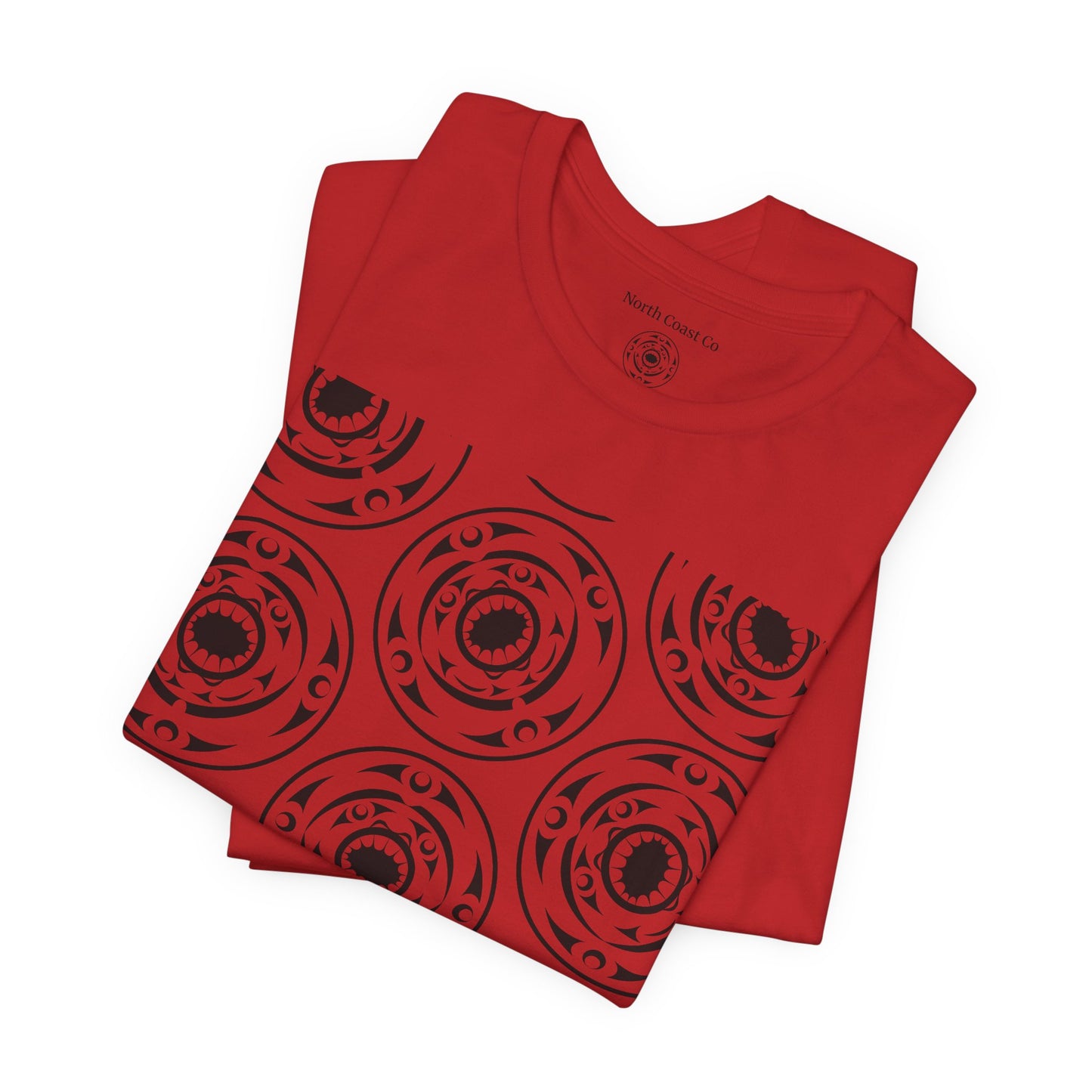 Unisex T-shirt featuring black and white "Life and Death“ design pattern by Joshua Watts