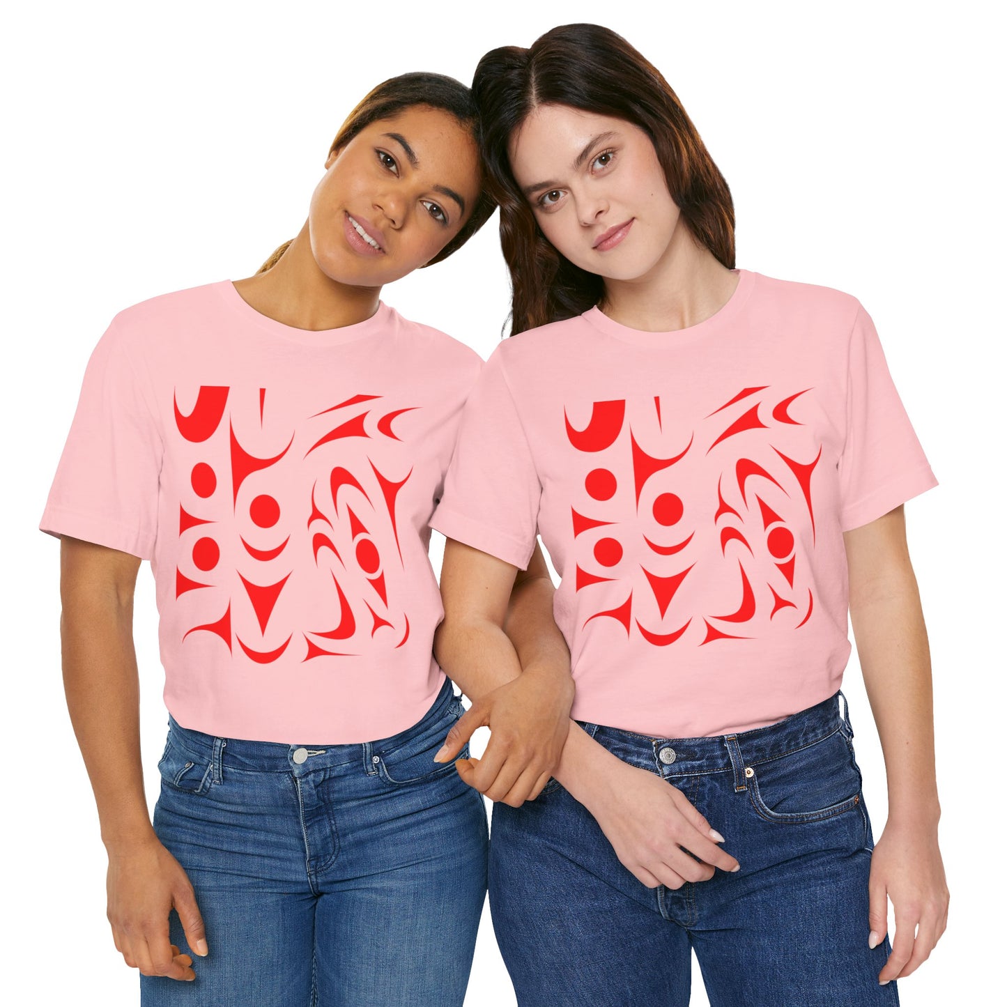 Unisex T-shirt with red Thunderbird design by Joshua Watts