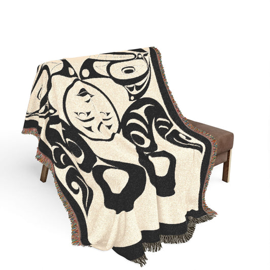 Tsuu-Baa-Asatx Wolves Woven Blanket