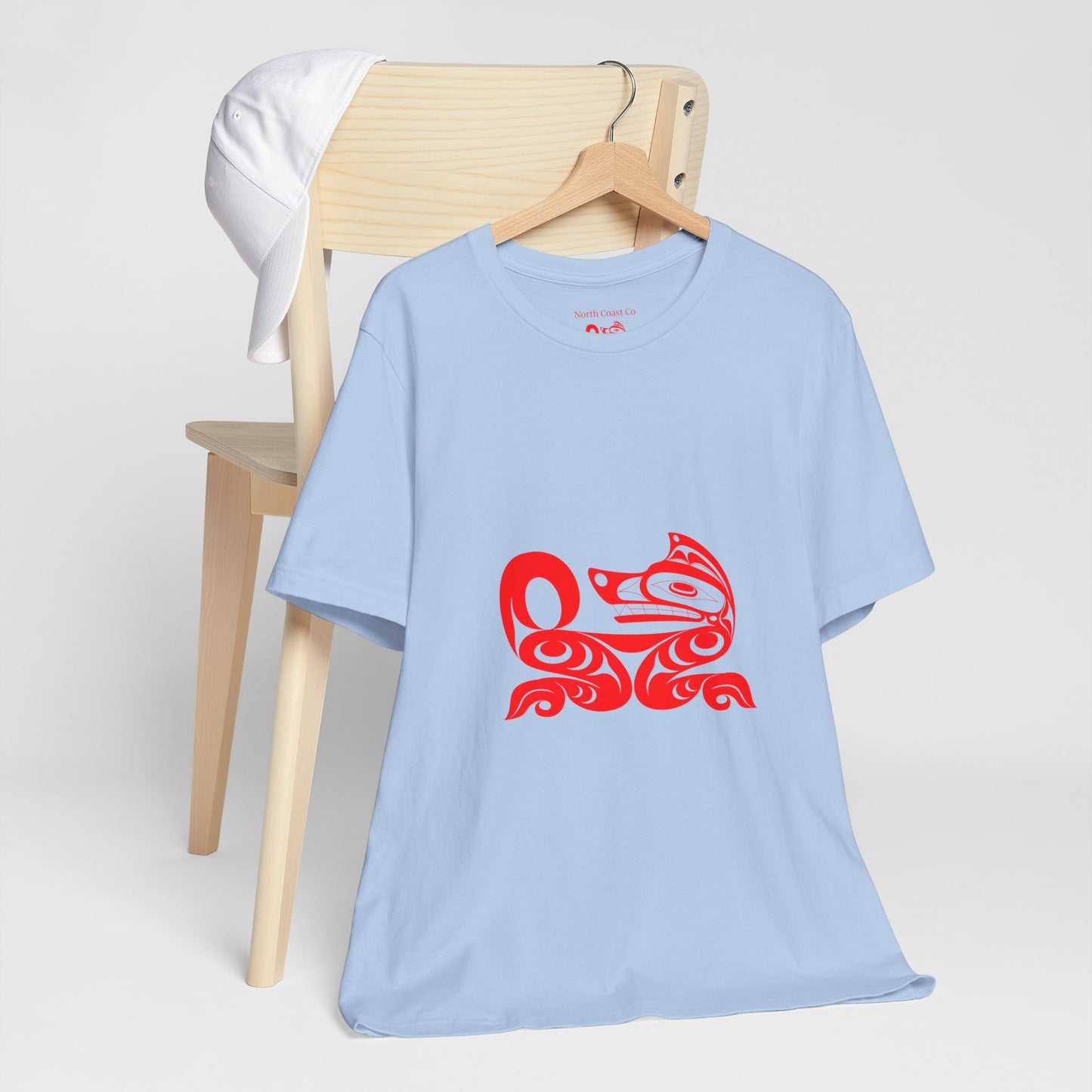 Unisex T-Shirt with “Red Wolf” design by Joshua Watts