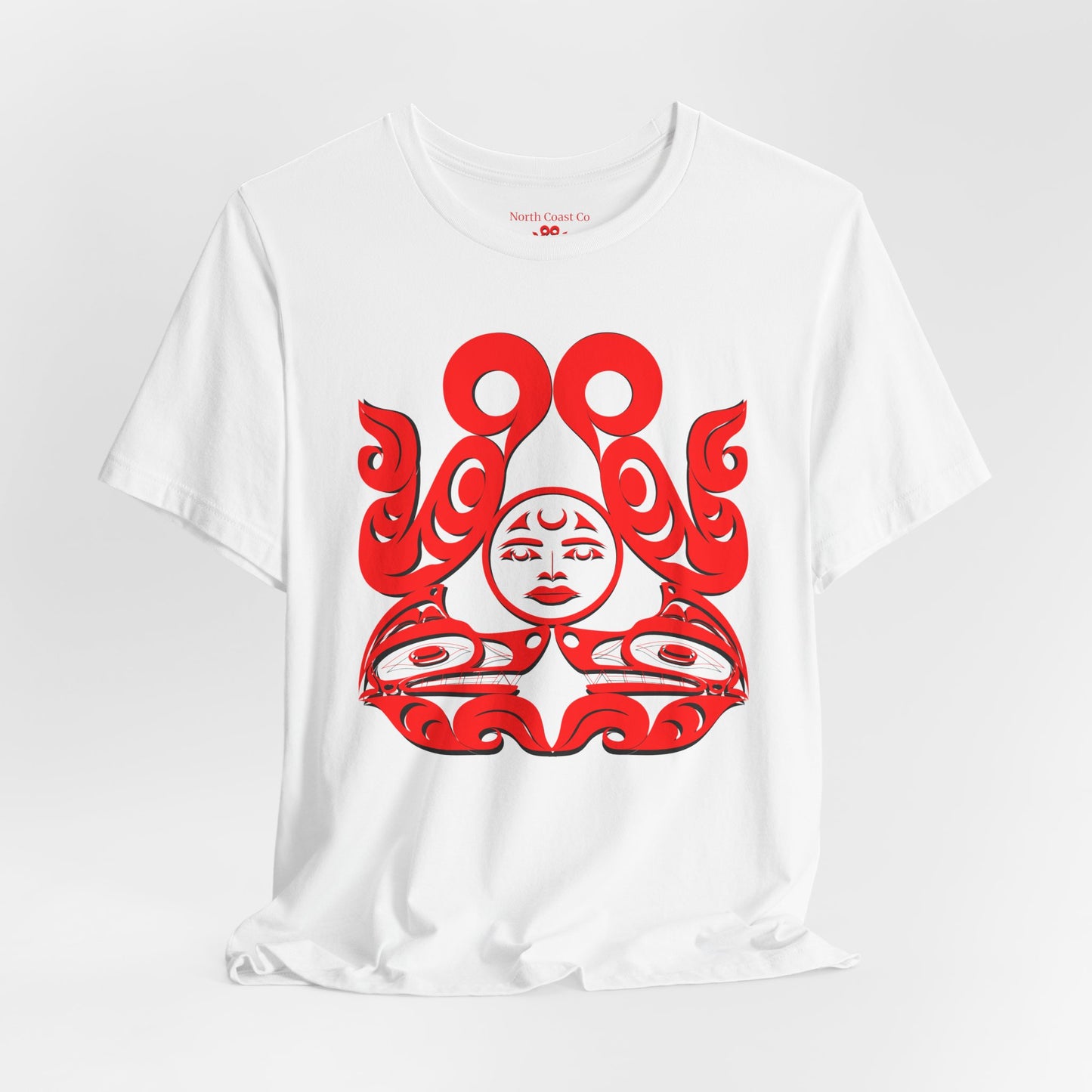 Unisex T-shirt with Holographic “Tsuu-Baa-Asaxt Wolves” design by Joshua Watts