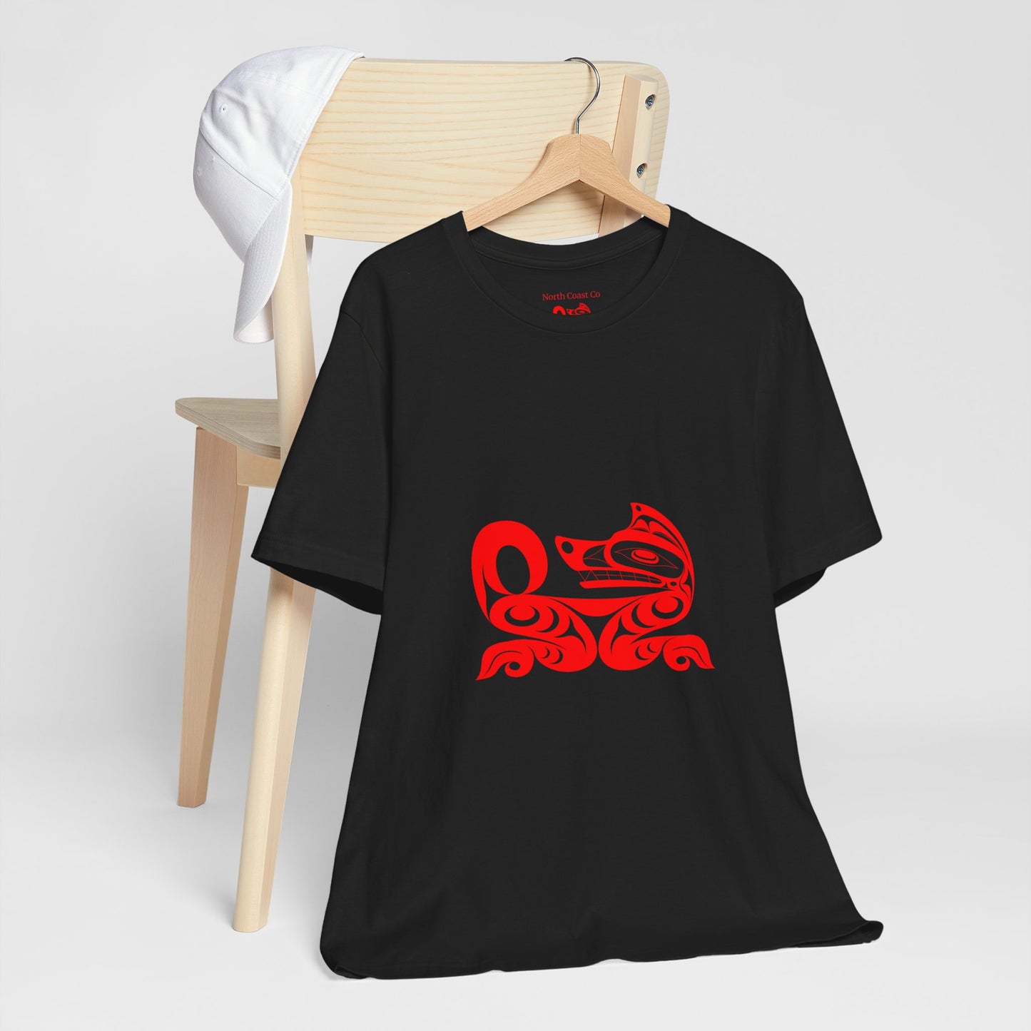 Unisex T-Shirt with “Red Wolf” design by Joshua Watts