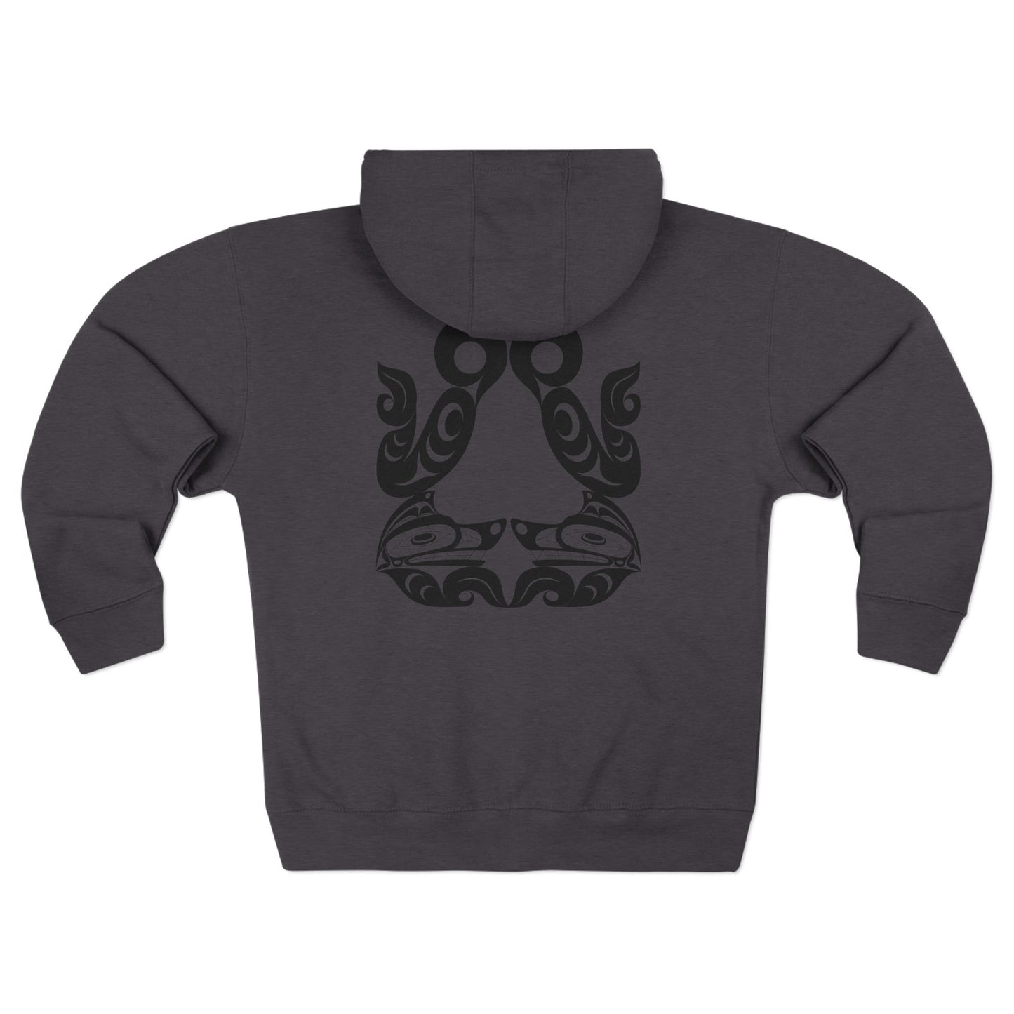 Unisex Zip Hoodie with “Tsuu-Baa-Asaxt Wolves” design by Joshua Watts