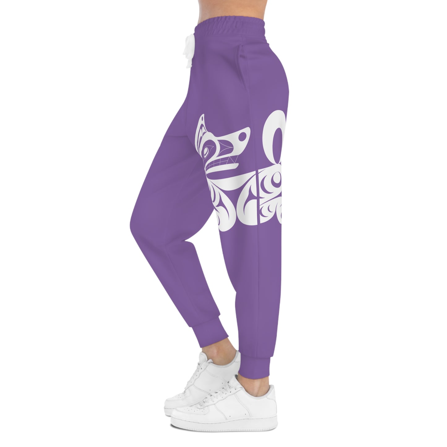 Unisex Purple and White Athletic fit Joggers designed by Joshua watts