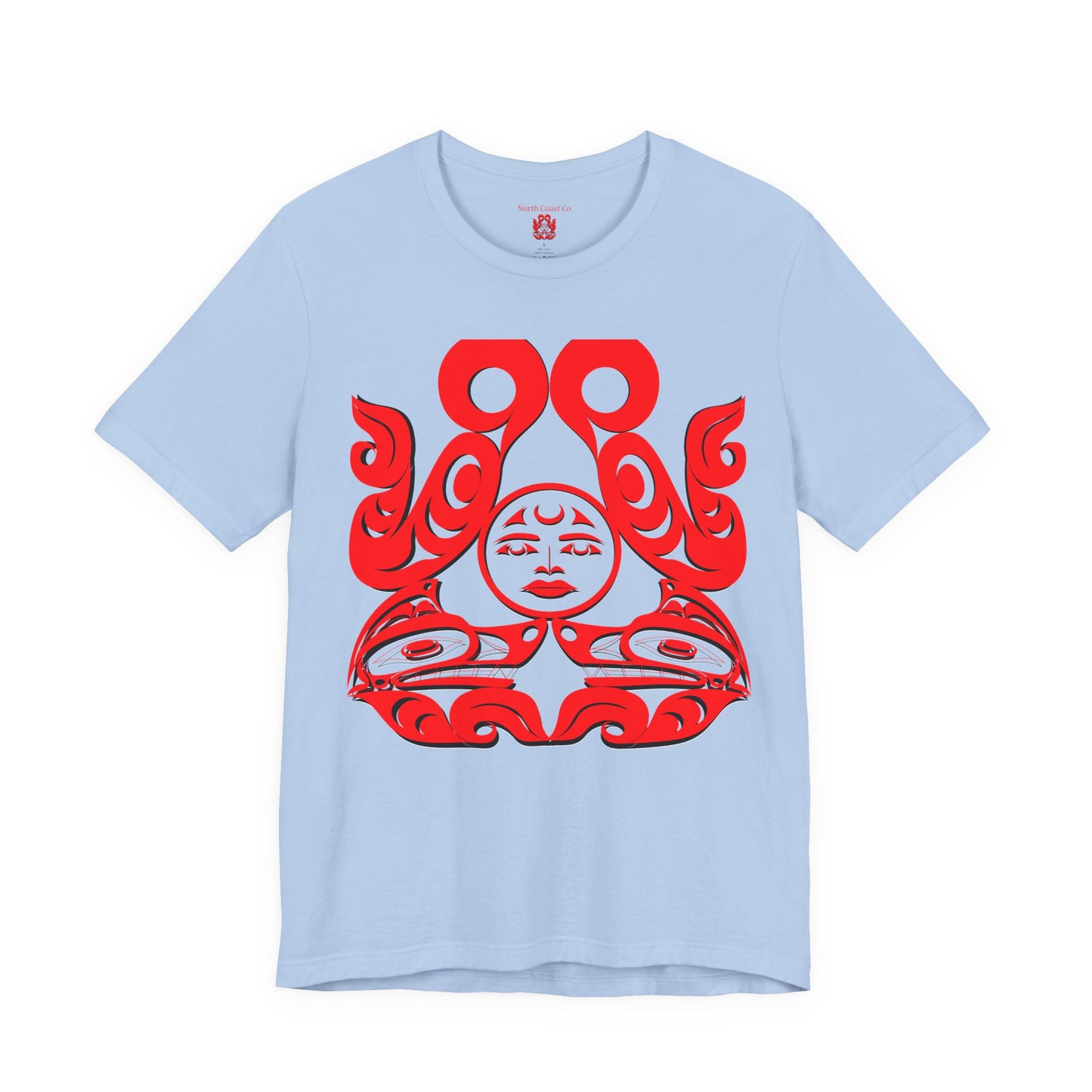 Unisex T-shirt with Holographic “Tsuu-Baa-Asaxt Wolves” design by Joshua Watts