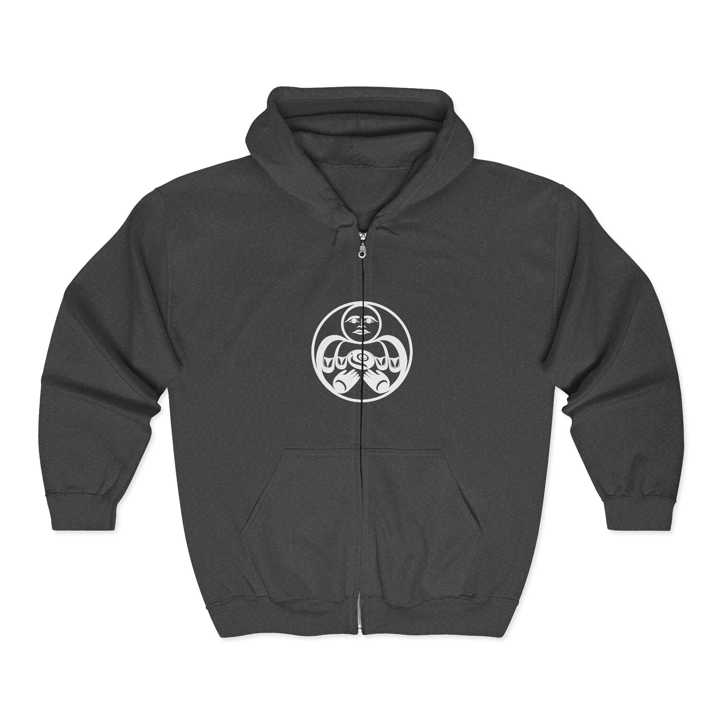 Unisex Zip Hoodie with “Hishuk’ish Tsawak” design by Joshua Watts
