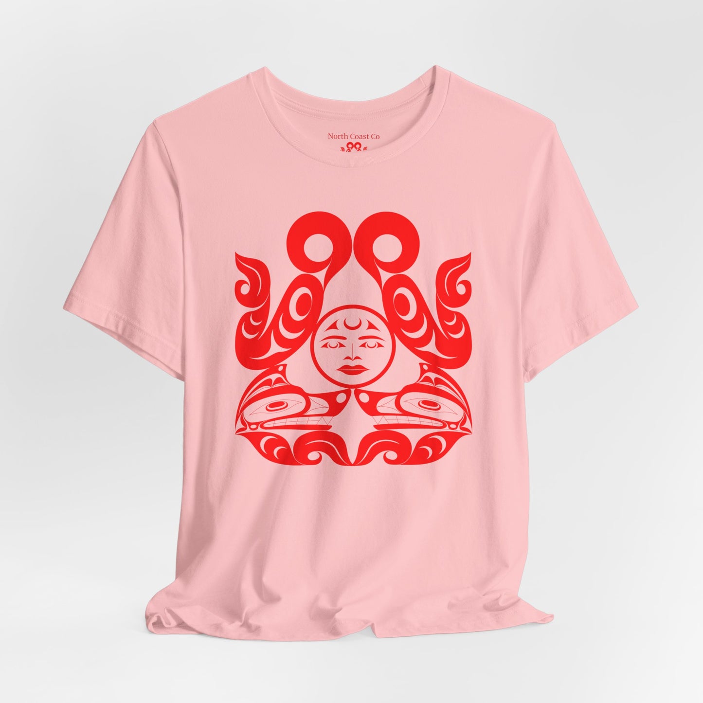 Unisex T-shirt with “Tsuu-Baa-Asaxt Wolves” design by Joshua Watts