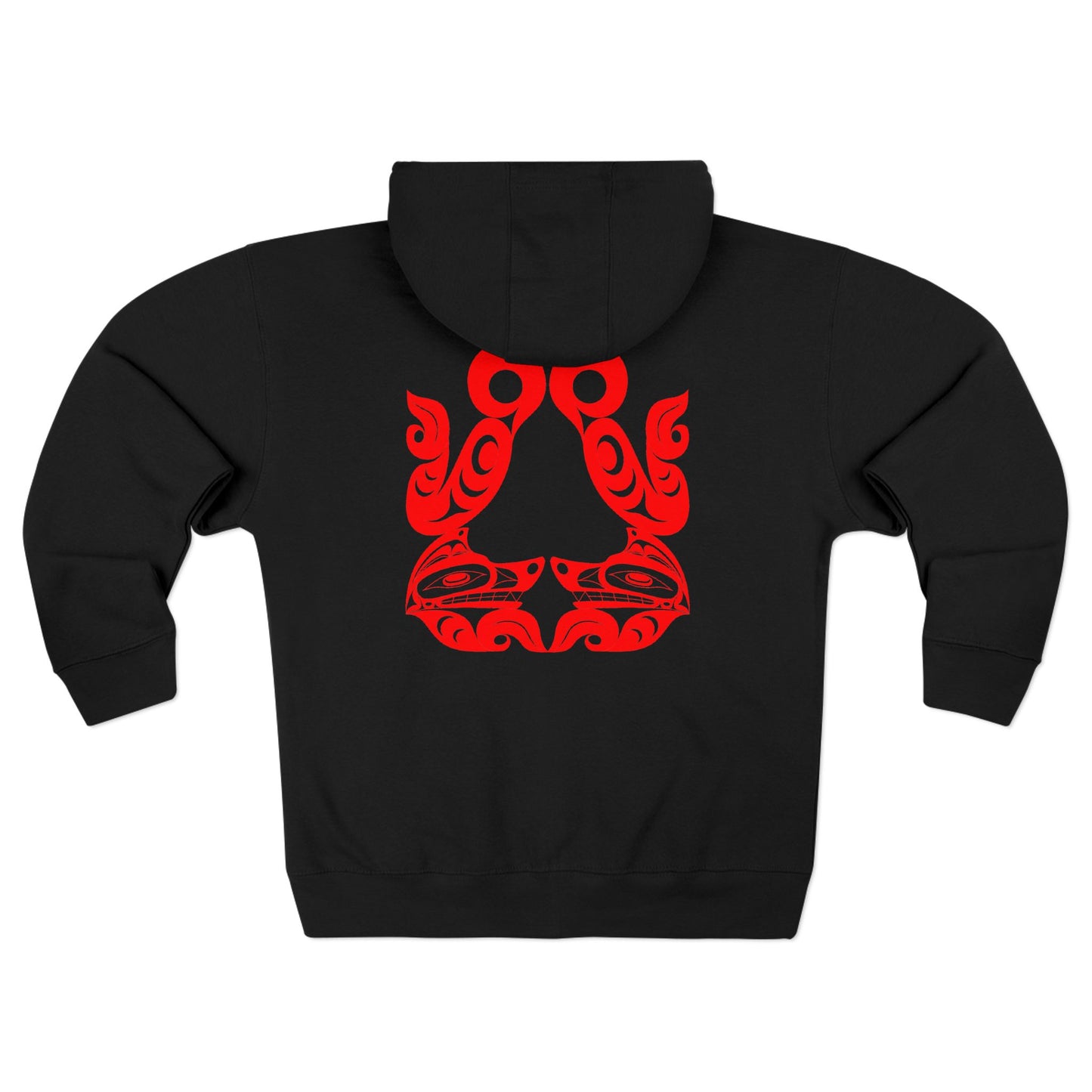 Unisex Zip Hoodie with “Tsuu-Baa-Asaxt Wolves” design by Joshua Watts