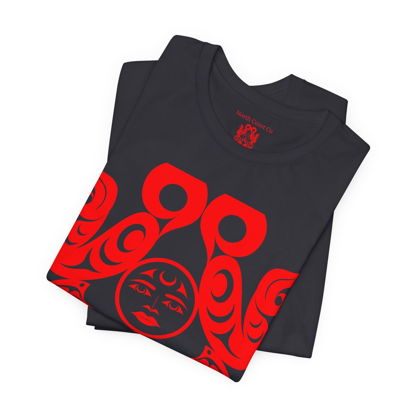 Unisex T-shirt with “Tsuu-Baa-Asaxt Wolves” design by Joshua Watts