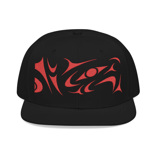 Embroidered Snapback Cap with Red Thunderbird design by Joshua Watts