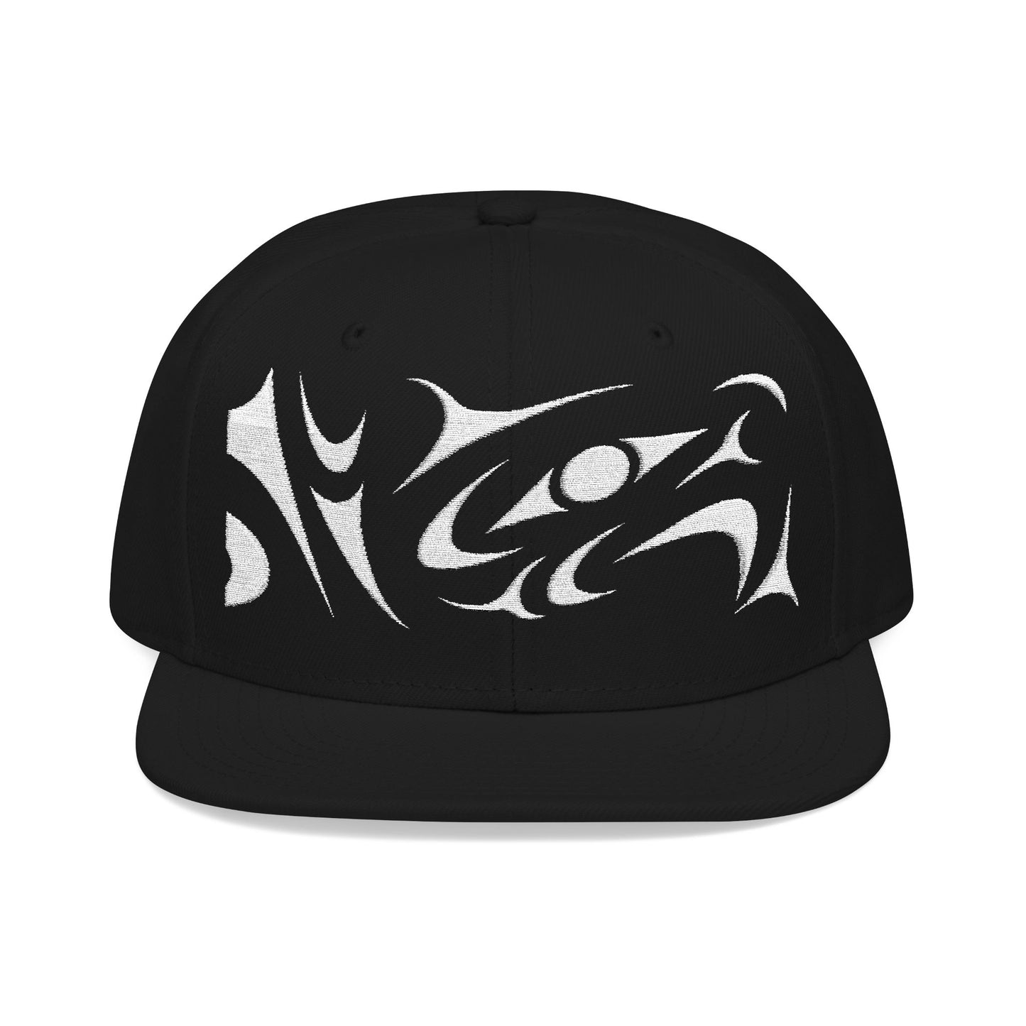 Embroidered Snapback Cap with White Thunderbird design by Joshua Watts