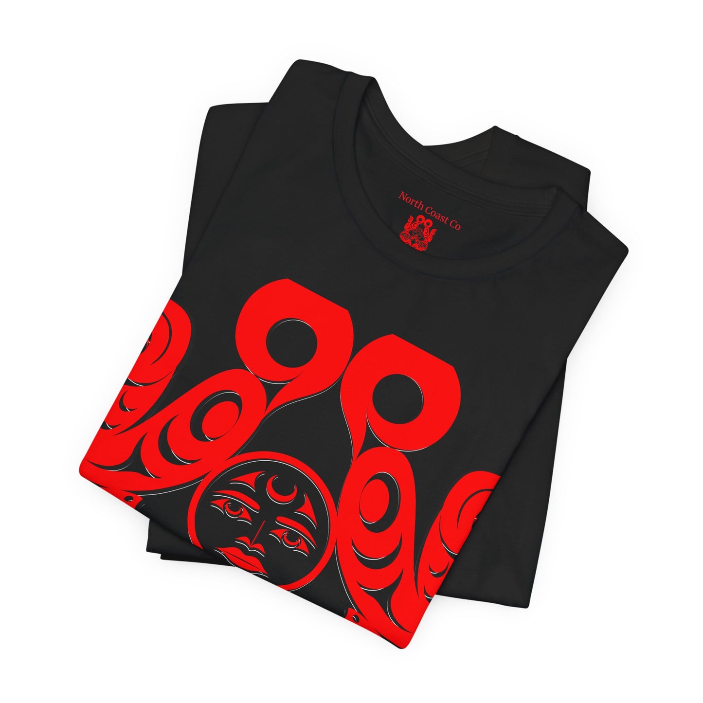 Unisex T-shirt with Holographic “Tsuu-Baa-Asaxt Wolves” design by Joshua Watts
