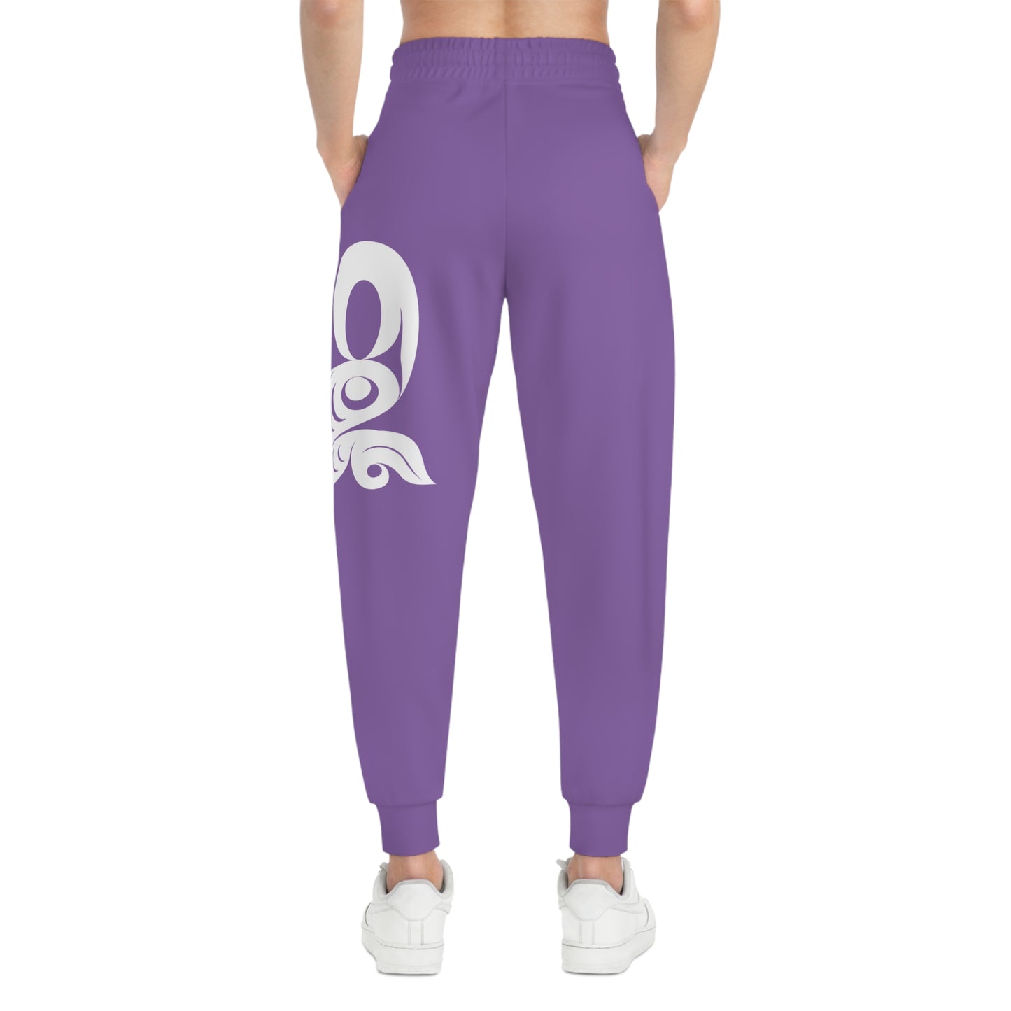 Unisex Purple and White Athletic fit Joggers designed by Joshua watts