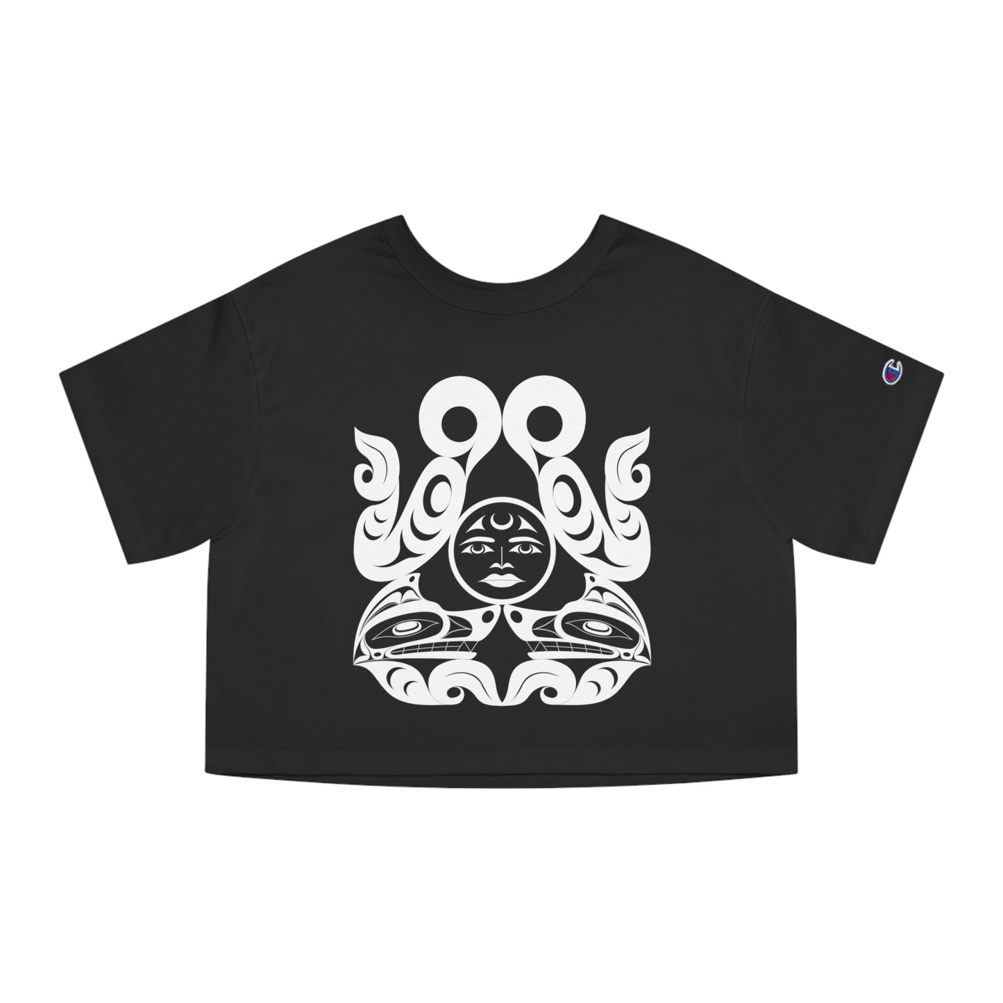 Cropped Tee with Tsuu-Baa-Asaxt Wolves design