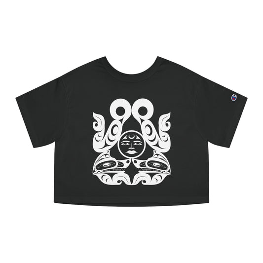 Cropped Tee with Tsuu-Baa-Asaxt Wolves design