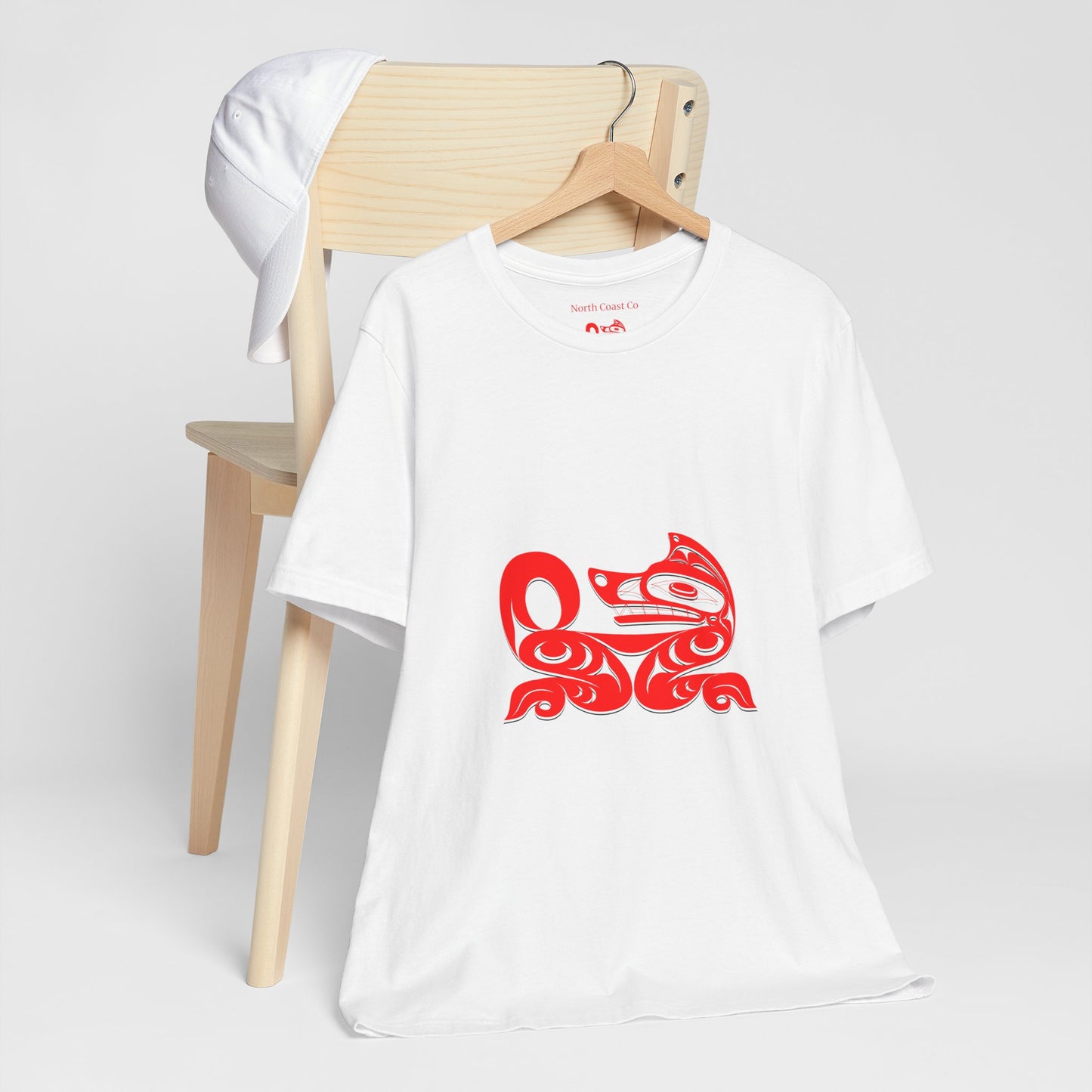 Unisex T-Shirt with Holographic “Red Wolf” design by Joshua Watts