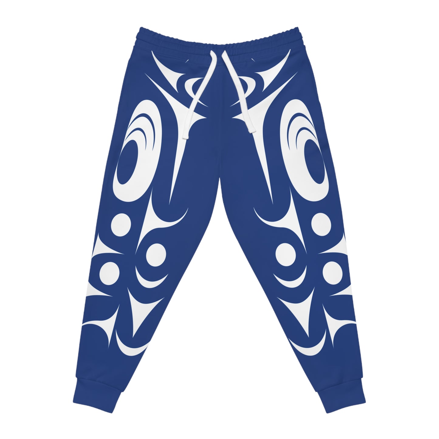 Unisex Blue and White Athletic joggers designed by Joshua Watts