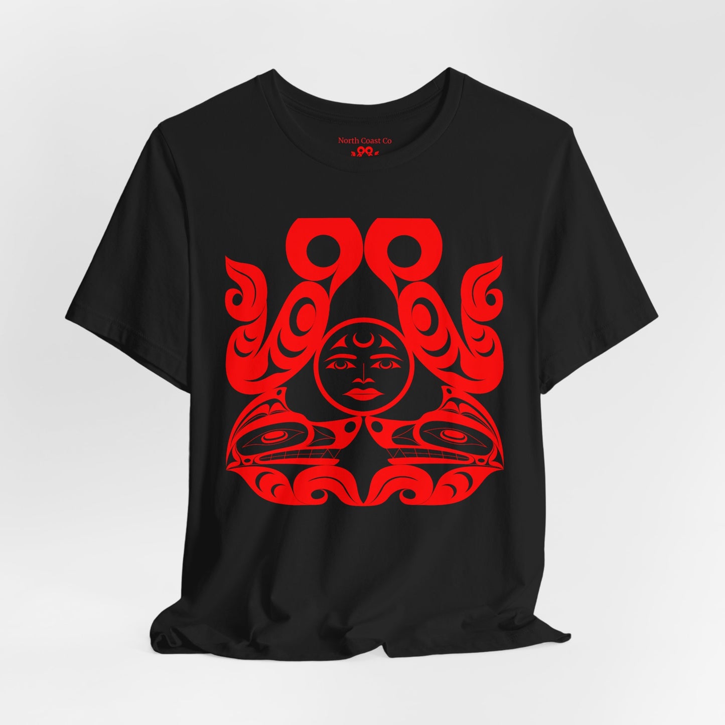 Unisex T-shirt with “Tsuu-Baa-Asaxt Wolves” design by Joshua Watts