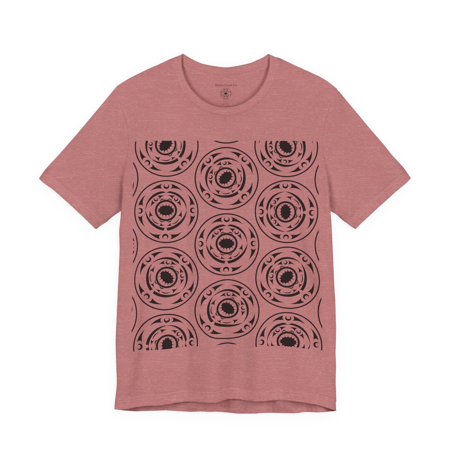 Unisex T-shirt featuring black and white "Life and Death“ design pattern by Joshua Watts