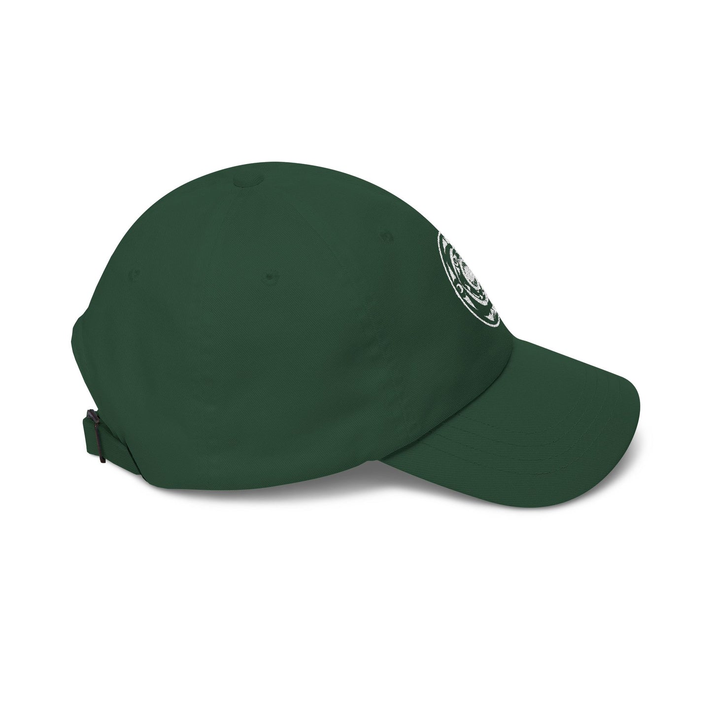Distressed Coastal Wave Dad Cap — Beige Embroidered Circle Logo Hat