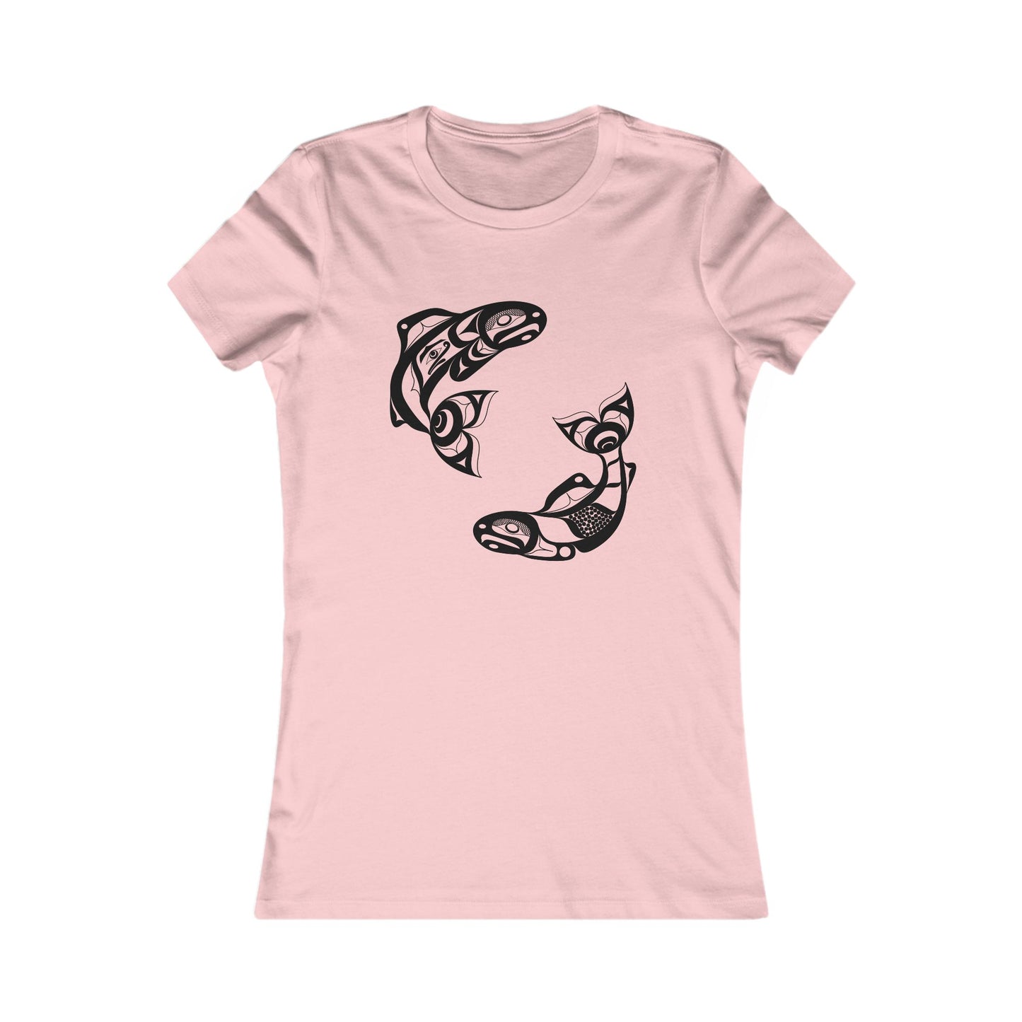 Women’s Fit T-Shirt with “Salmon” design by Joshua Watts