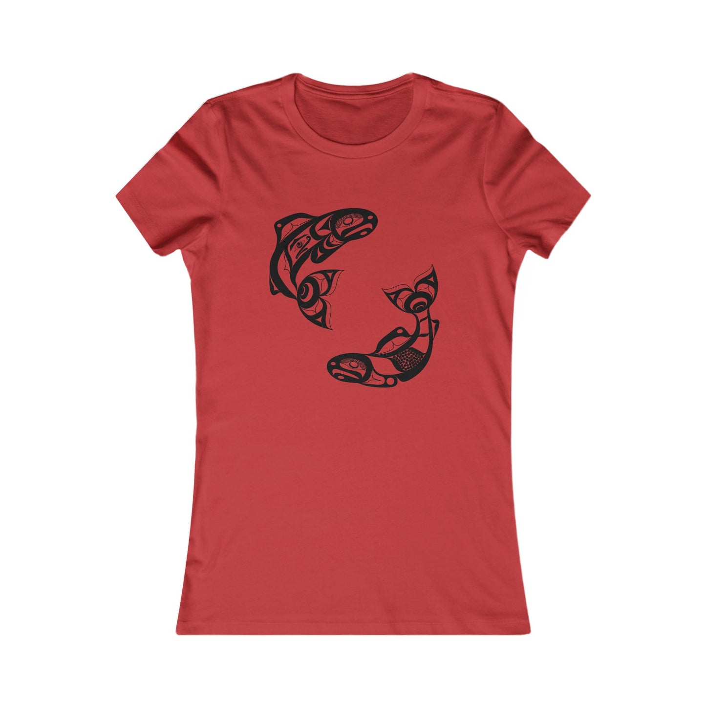 Women’s Fit T-Shirt with “Salmon” design by Joshua Watts