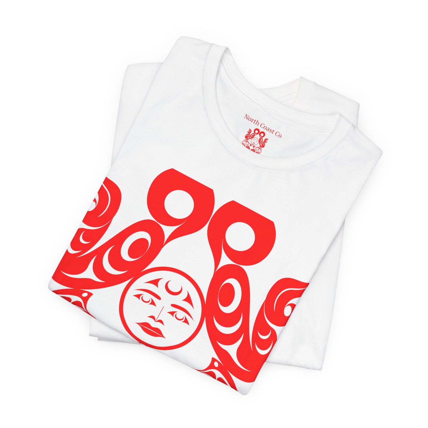 Unisex T-shirt with “Tsuu-Baa-Asaxt Wolves” design by Joshua Watts