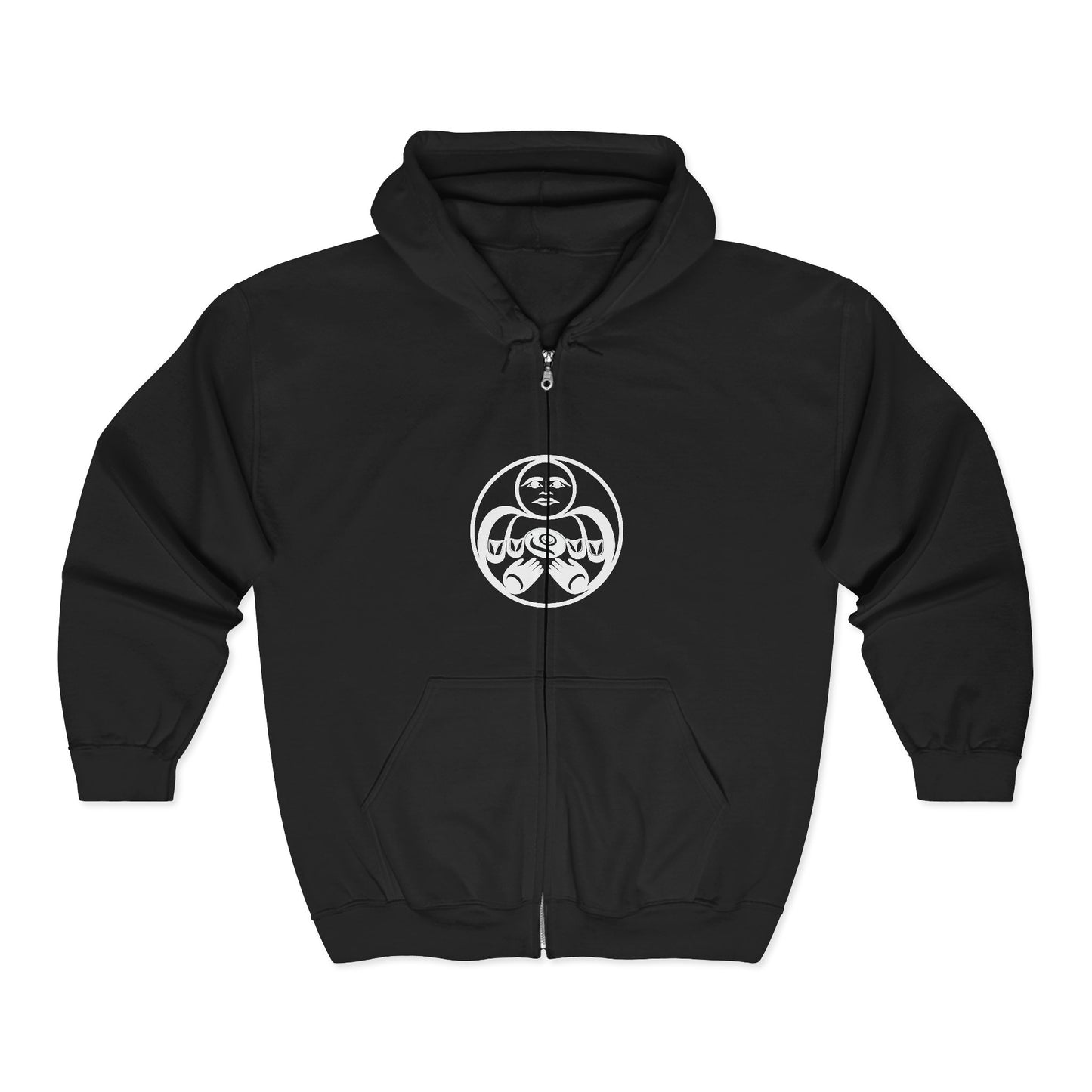 Unisex Zip Hoodie with “Hishuk’ish Tsawak” design by Joshua Watts