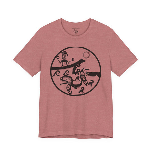 Unisex T-shirt with “observing” design by Joshua Watts
