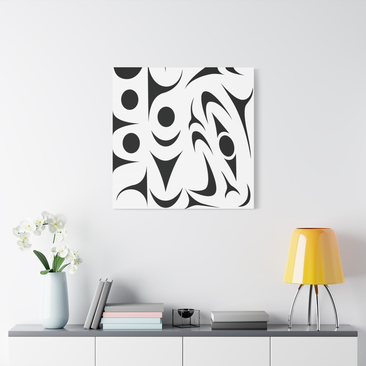 Copy of Tribal Circle Shark Canvas Art – Black Nautical Tribal Wall Decor