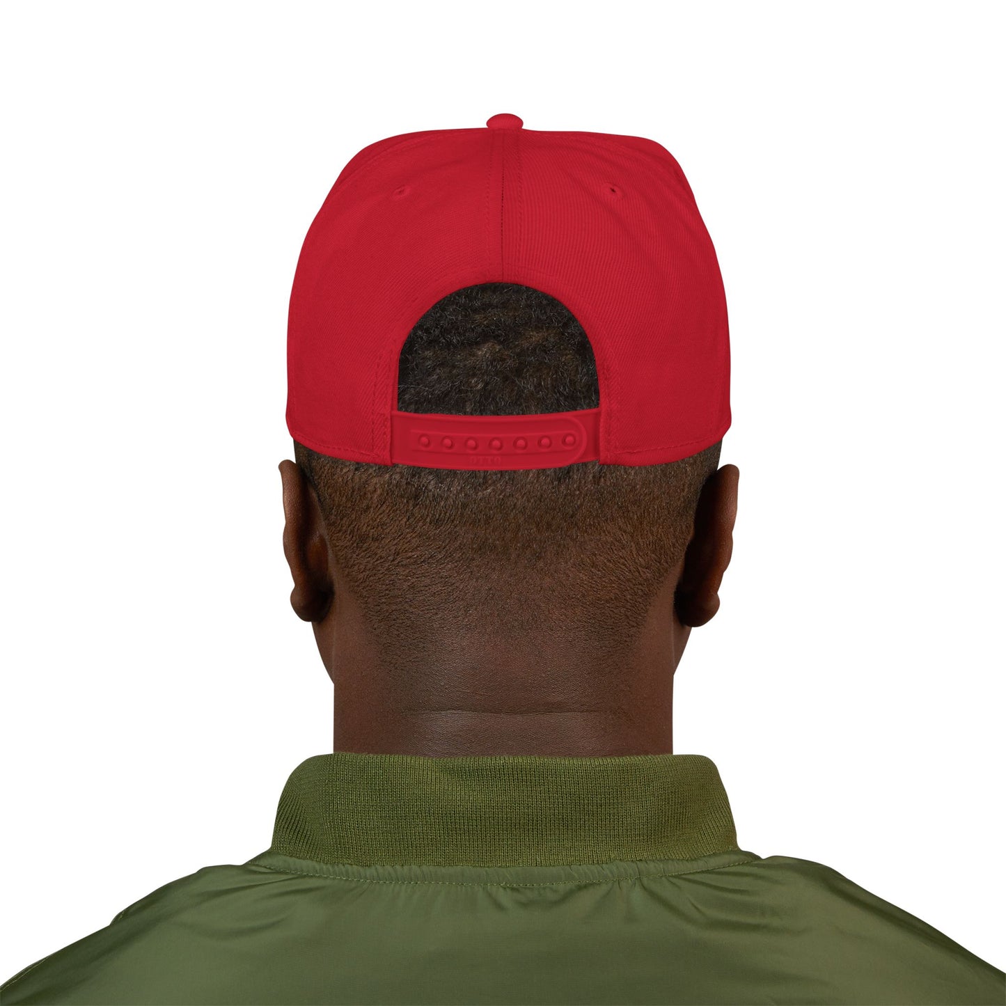 Embroidered Snapback Cap with Black Wolf design by Joshua Watts