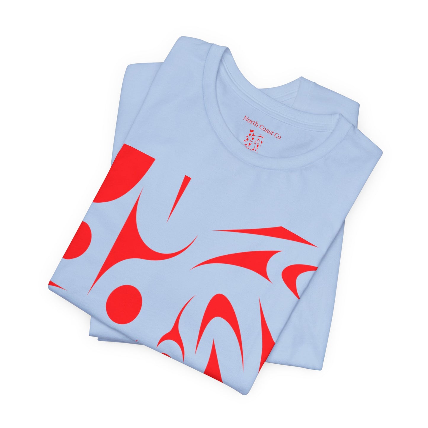 Unisex T-shirt with red Thunderbird design by Joshua Watts