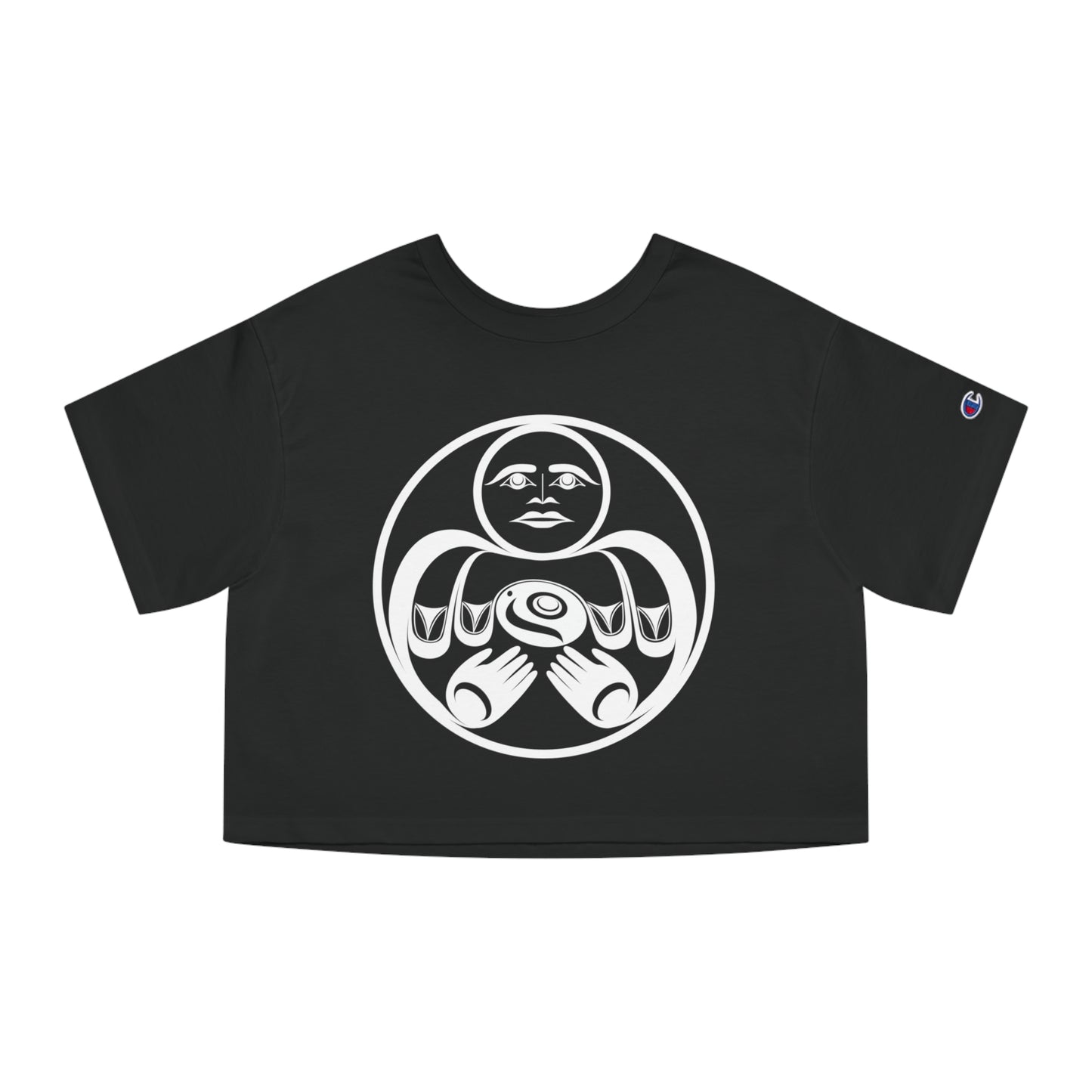 Cropped Tee with “Hishuk Ish Tsawalk” design by Joshua Watts